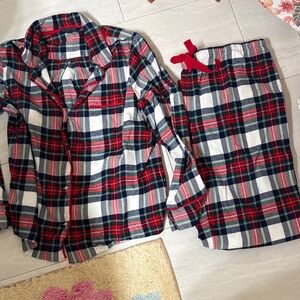 Vineyard Vines Kids Plaid Pajama Set - Red, Blue, White